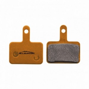Pair of organic alligator pads with springs compatible with shimano deore hydraulic - mechanical nexave - 1
