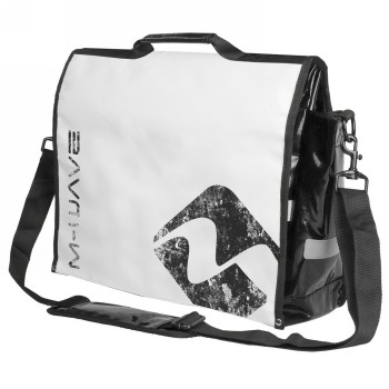 Messenger bag, m-wave 'lockers bay', integrated, adjustable carrier holder (optimised diagonal attachment for left-hand side) - 