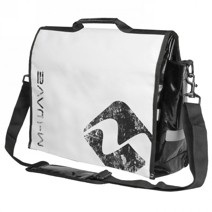 Messenger bag, m-wave 'lockers bay', support de porte-bagages intégré et ajustable (fixation oblique optimisée pour la gauche) -