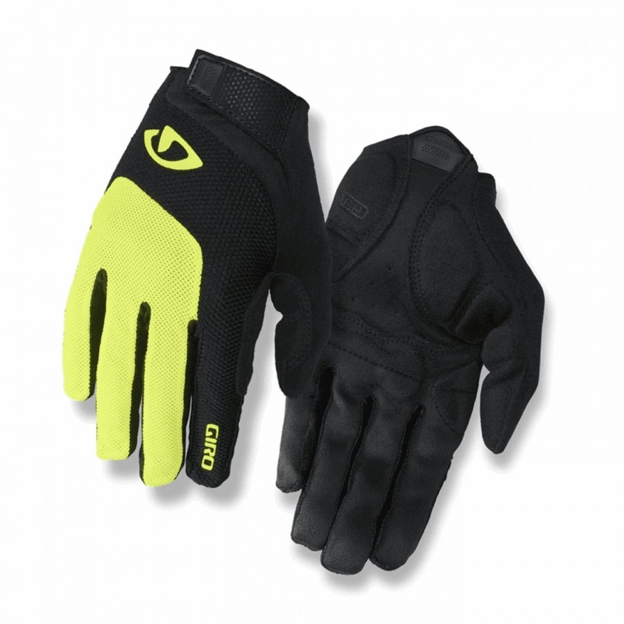 Bravo gel negro/amarillo fluo guantes largos talla s - 1