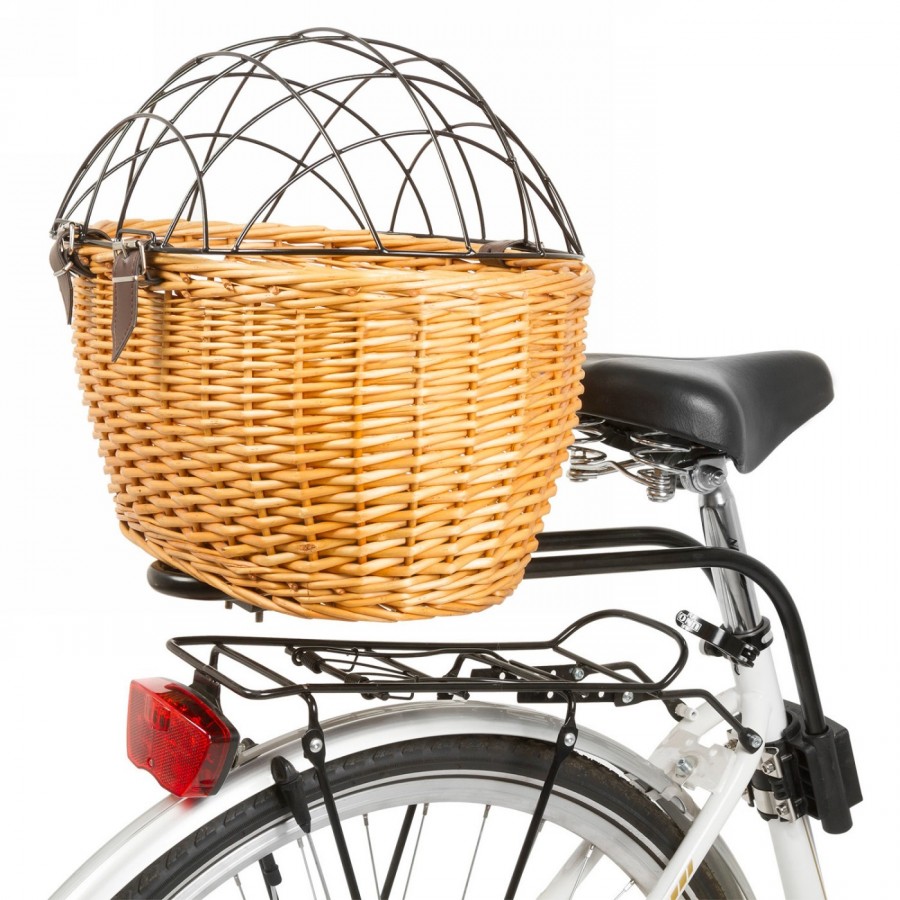 Wicker basket, m-wave 'ba pet', also suitable for pets, 430 x 295 x 220/140 mm, attachment to seat tube or stem - 2