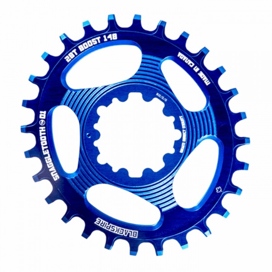 Snaggletooth oval 30 zähne direkt montiertes sram boost kettenblatt blau - 1