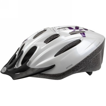 Casco per adulti/giovani, attivo, design: fiore bianco, taglia l 58 - 61 cm, con sistema ad anello, scatola - 1 - Caschi - 40154