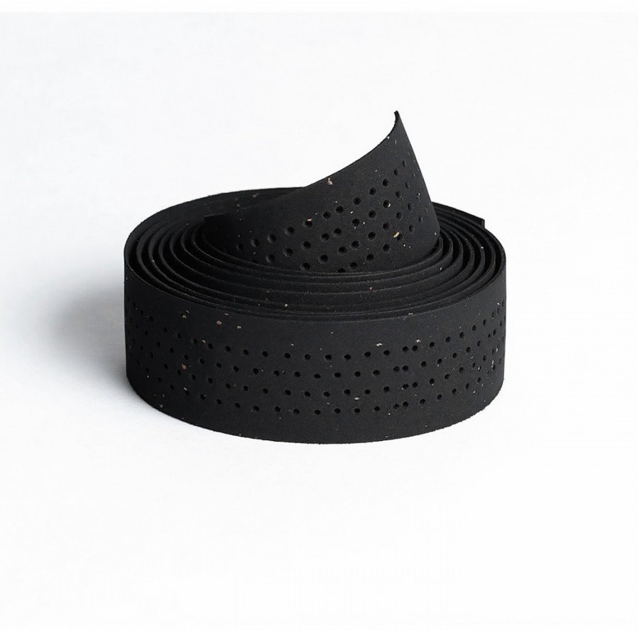 NABICO GAVIA CORK PERFORATED BLACK HANDLEBAR TAPES - 1