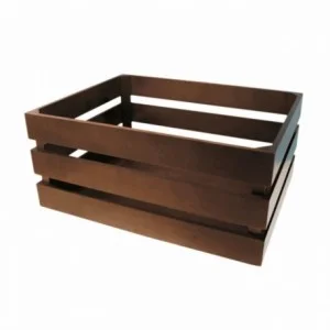 Brown wooden box 43 x 33 x 19cm - 1