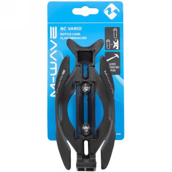 M-wave bottle cage bc vario, made of almost indestructible, high quality nylon material, can be inserted from above + front, wit