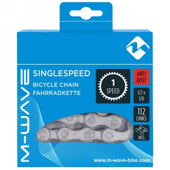 Bicycle chain m-wave, 1/2x1/8, anti-rust, 112 links, 1-speed, with locking link, ek - 2