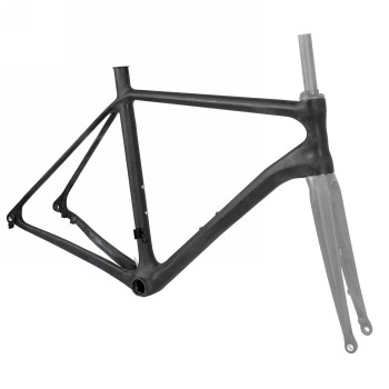 Road frame 700c flat, ud-carbon unpainted, 54 cm, with flat mount disc brake mount, di2 ready, integrated cable routing, - 3