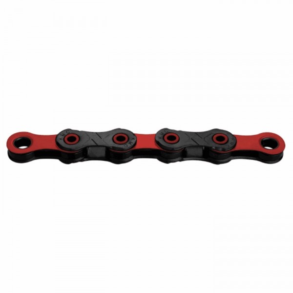 Cadena 12v dlc, revestimiento tipo diamante, negro/rojo - 1