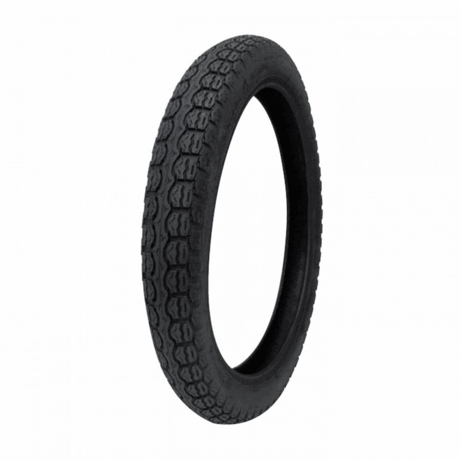 Tire moped 2,1/4-16 tube type rigid black smooth rickshaw - 1