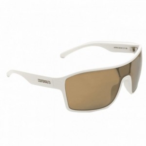 White astro glasses with gold lens - 1