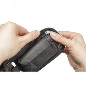 Top tube bag for smartphone 'm-wave', with loudspeaker, fastening with 3 velcro fasteners, without batteries - 5