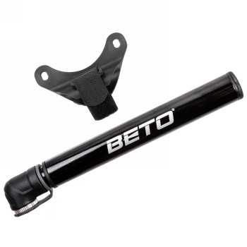 Mini pump beto, aluminium, black, 100 psi / 7 bar, only for f/v, on card - 1