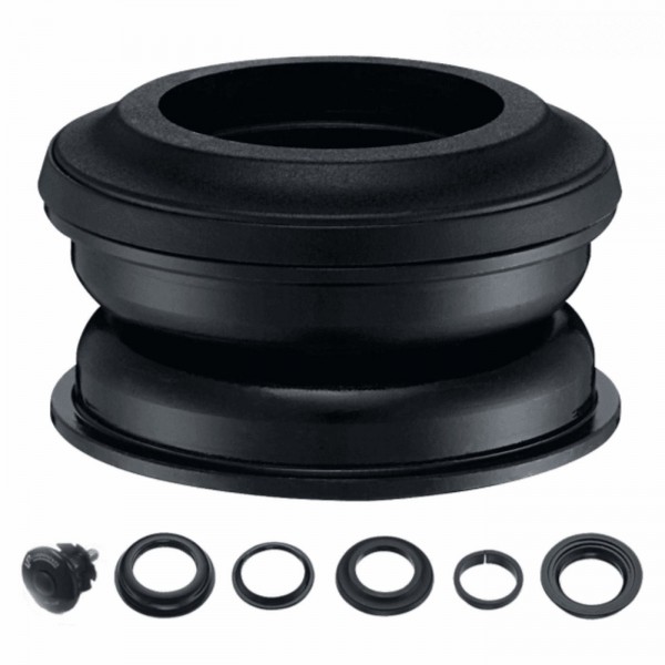 Serie sterzo 1-1/8" semintegrata alluminio nero - 1 - Serie sterzo e tappi - 