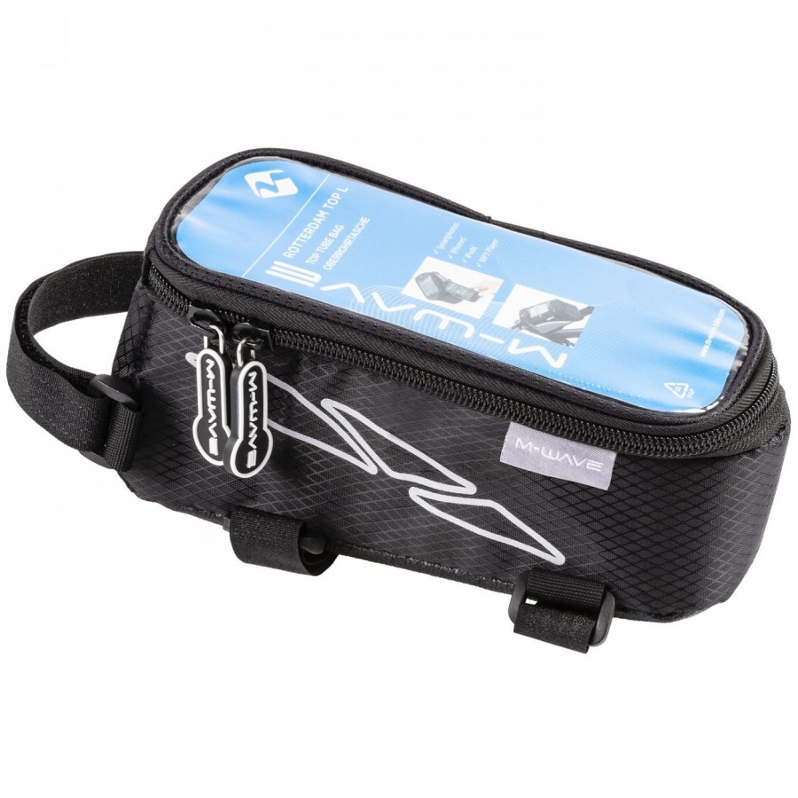 Top tube bag for smartphone 'm-wave rotterdam top l', fastening with 3 velcro fasteners - 1