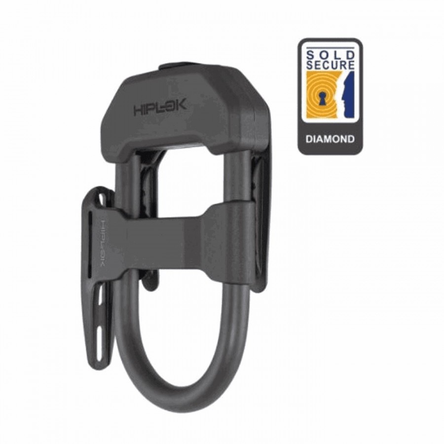 Lucchetto ad arco nero frame clip acciaio temprato 14mm - 1 - Lucchetti - 5060277661941