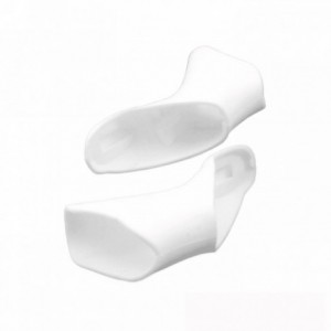 Pair of campagnolo 10s white lever caps - 1