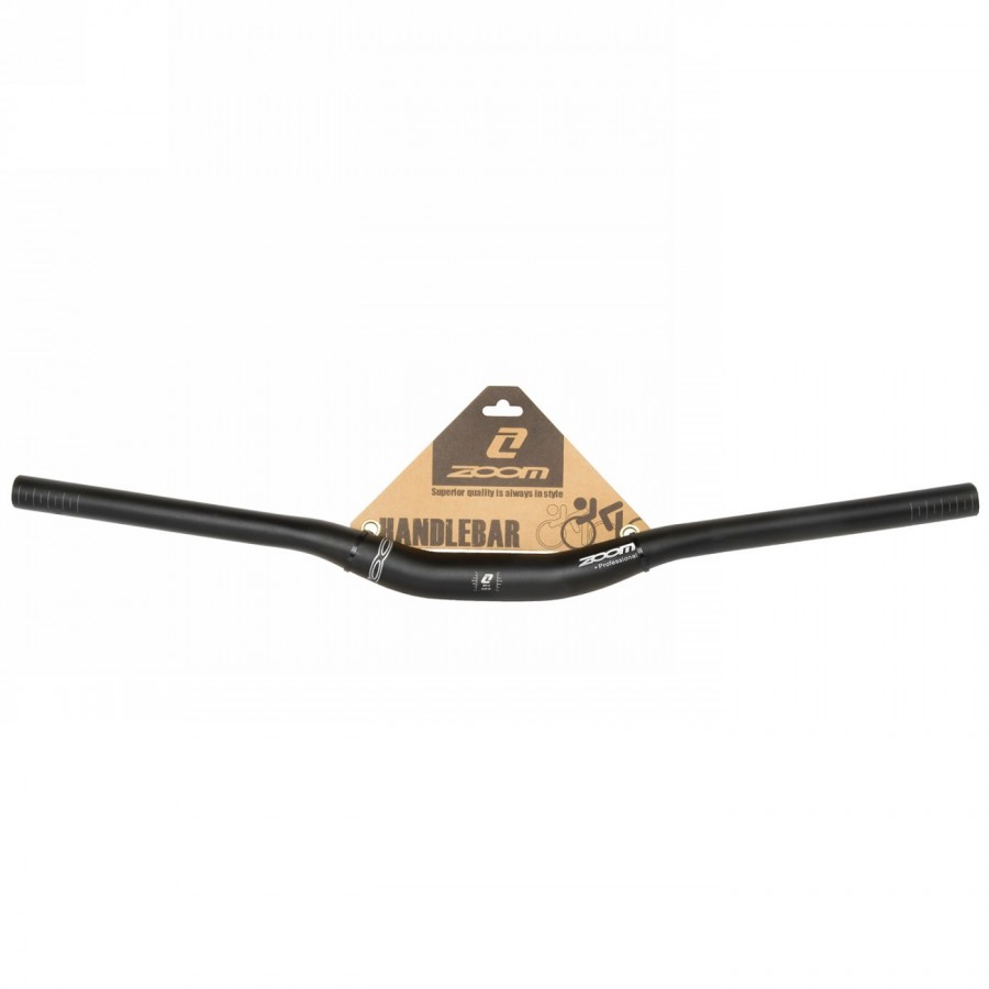 Guidon de VTT, alu, noir mat, 620 mm, serrage 31.8 mm, 9°, rise 30 mm, upsweep 5°, sur carte zoom - 2