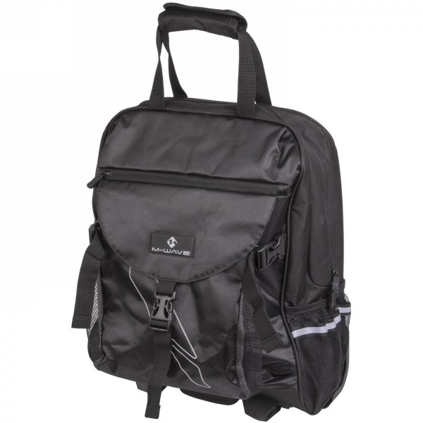 sacoche de porte-bagages et trolley, volume : 15 litres, m-wave, noir - 1