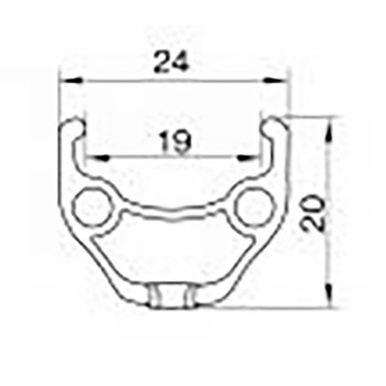 Cerchio a disco, remerx 'top disc', 28'/29', 622 x 19 mm, 36 fori, nero, av, con occhielli singoli - 2 - Cerchi - 0887539034344