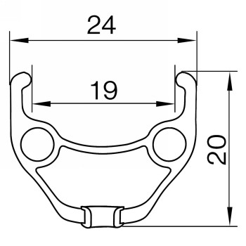 Disc felge, remerx "top disc", 28"/29", 622 x 19 mm, 36 loch, schwarz, av, mit einfachösen - 3