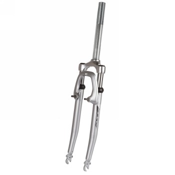 Fourche suspendue zoom 28', argent, tige filetée 1-1/8' (215 mm, dont 60 mm de filetage), cône 30.0, débattement 30 mm, pour fre