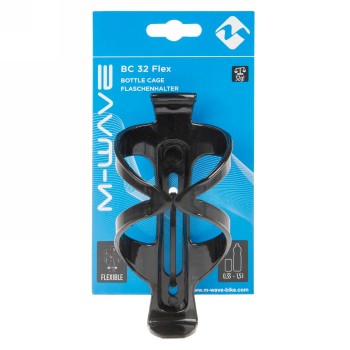 Portabottiglie m-wave bc 32 flex, in policarbonato, nero, molto flessibile (0,33l - 1,5l), 32 g, su scheda - 4 - Portaborraccia 