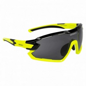 Black/fluo yellow lunar roving goggles - 1