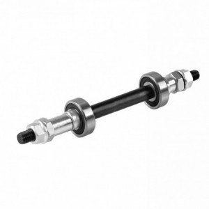 3/8" 175mm rear hub axle with bearings and nuts - 1