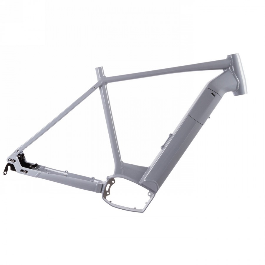 E-bike frame, trekking m, aluminium, for snake battery, 60 cm, without drop-out, untreated - 1