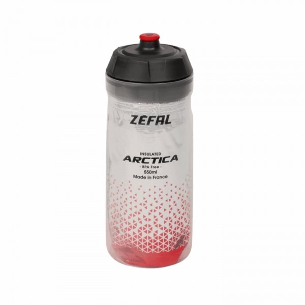 Botella de agua zefal thermal arctica 55 gris-rojo 550ml - 1