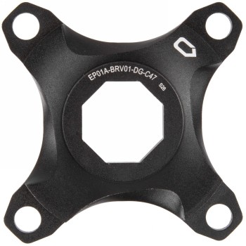 Spider, for brose system, for chainline 47 mm, aluminium, for chain guard, black anodised, on euro hole card - 1