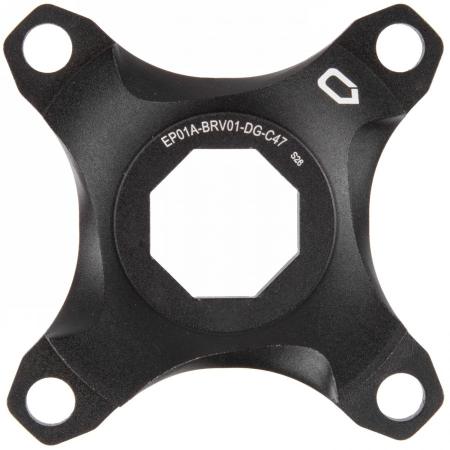 Spider, for brose system, for chainline 47 mm, aluminium, for chain guard, black anodised, on euro hole card - 1