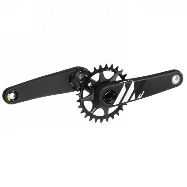 Crankset samox, carbon crank 170 mm, cnc alu chainring 34 teeth, narrow wide, with alu axle 28.99mm dub, black anodised, with - 