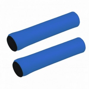 Blue silicone mtb grips 130mm - 1