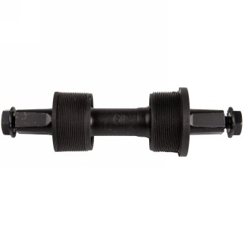 Compact bottom bracket l1: 131.0 mm, l2: 34.0 mm, suitable for shimano tool, black boron axle / black plastic shells, - 1