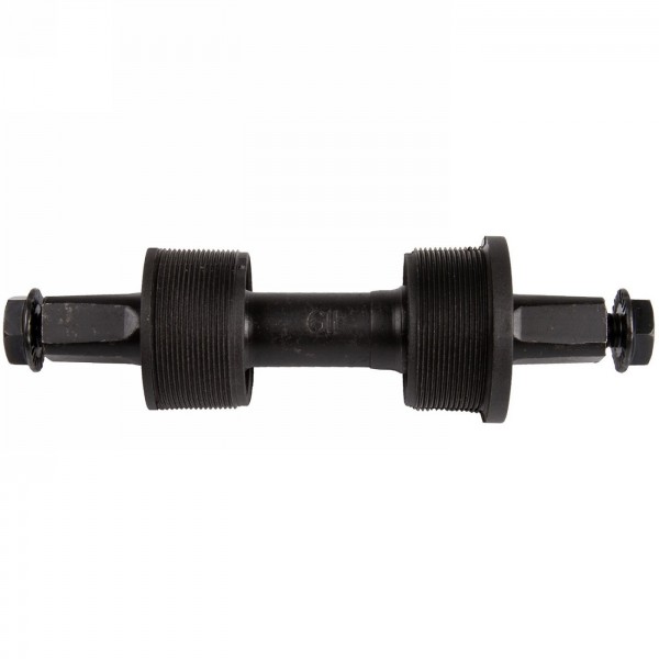 Compact bottom bracket l1: 131.0 mm, l2: 34.0 mm, suitable for shimano tool, black boron axle / black plastic shells, - 1