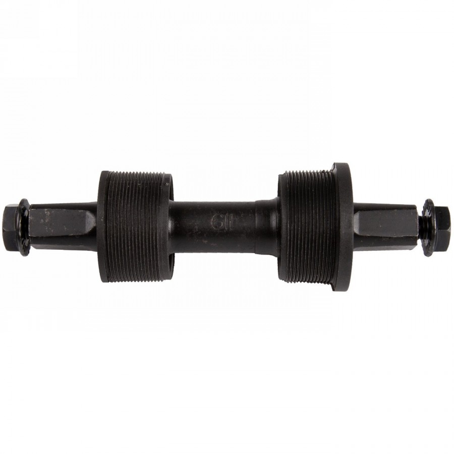 Compact bottom bracket l1: 131.0 mm, l2: 34.0 mm, suitable for shimano tool, black boron axle / black plastic shells, - 1