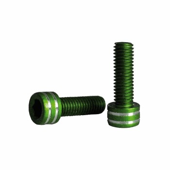 M5x15mm bottle cage screws (2 pieces) green - 1