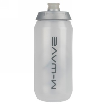 M-wave PBO 550 drinks bottle, plastic, 550 ml, clear/silver/clear, on cardboard - 1