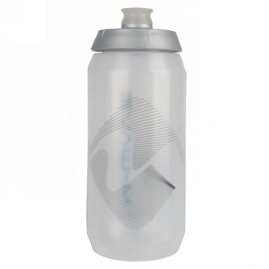 M-wave PBO 550 drinks bottle, plastic, 550 ml, clear/silver/clear, on cardboard - 3