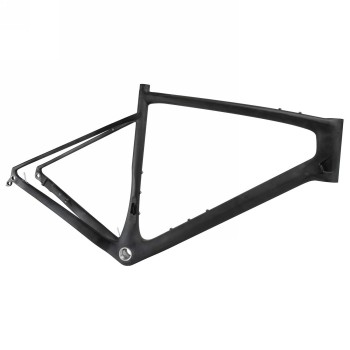 Road bike frame ud-carbon unpainted, 44 cm, with flat mount disc brake mount, integrated cable guide, old 142 mm - 1