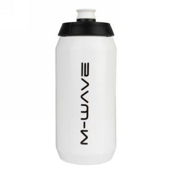 M-wave PBO 550 water bottle, plastic, 550 ml, white/black/white, on cardboard - 1