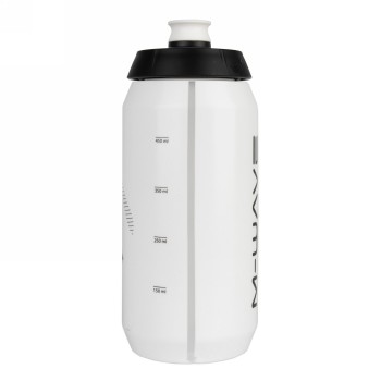 M-wave PBO 550 water bottle, plastic, 550 ml, white/black/white, on cardboard - 2