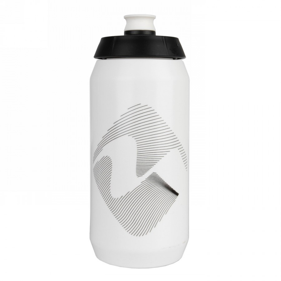 M-wave PBO 550 water bottle, plastic, 550 ml, white/black/white, on cardboard - 3