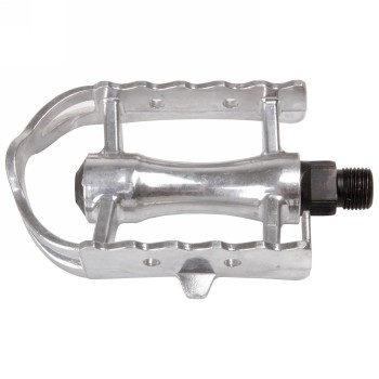 Road bike pedal steady a11, aluminium, 96 x 62 mm, pedal hooks retrofittable, silver, am - 1