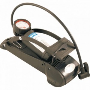 Pompa a pedale con manometro in plastica e inserti acciaio raccordo universale - 1 - Pompe - 4716220174686