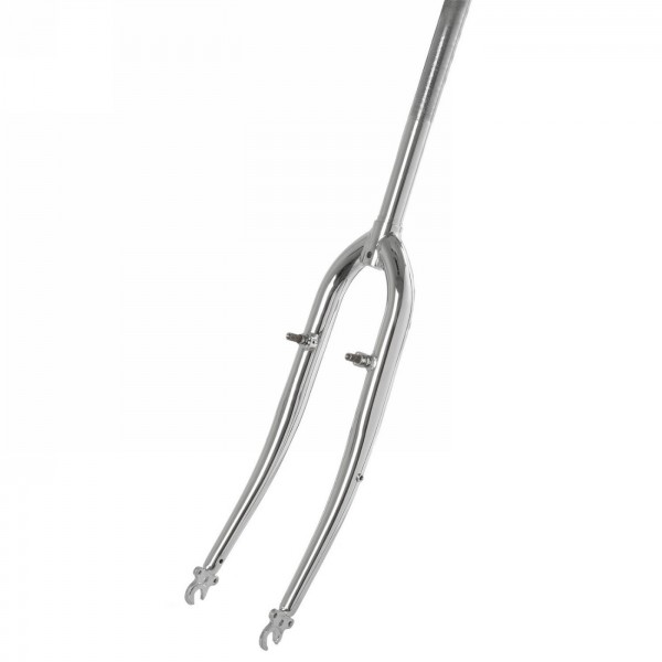 Trekking fork 28', 1' cone 26.4, 240/130 mm, with braze-on parts for low riders, chrome-plated - 1