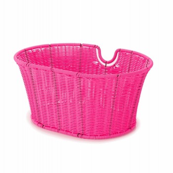 Panier avant plastifié ovale rose - 1