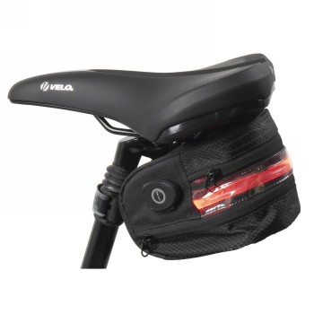 T-saddle bag m-wave tilburg l illu', size l, black, with led lighting, battery rechargeable via usd, through rv downwards - 2